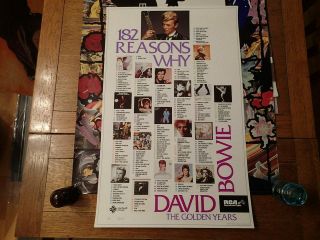 David Bowie Rca Promo Poster - 182 Reasons Why - 1983 - The Golden Years - Rare Numbered