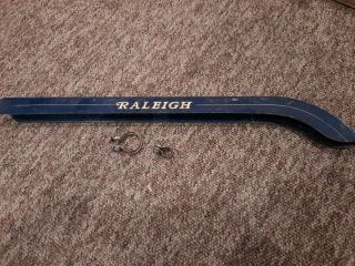 Vintage Raleigh Bicycle Chain Guard For 26 " Wheels 1960 1970 In Dark Blue
