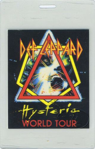 Def Leppard 1988 Hysteria Tour Laminated Backstage Pass