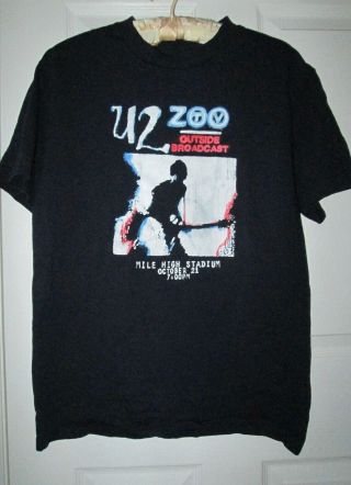 Pre - Owned Vintage 1992 U2 Zoo Tv Tour T - Shirt (denver Gig) Design