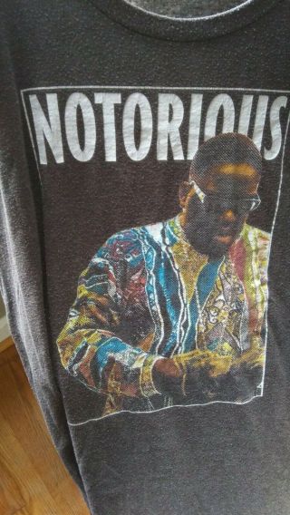 Distressed Vintage Notorious Big Biggie Smalls Hip Hop Brooklyn T Shirt Size Xl