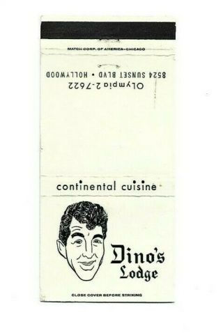 Vintage Matchbook Cover Dino 
