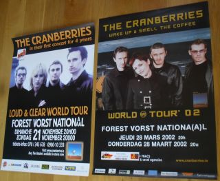 The Cranberries 2 Concert Posters 2002 1999