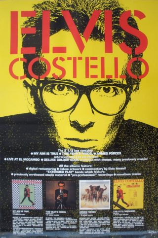Elvis Costello First 3 Albums 1993 Vintage Orig Music Record Store Promo Poster