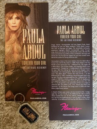 Paula Abdul Forever Your Girl Las Vegas Residency (2) Flyers,  Keychain Rare
