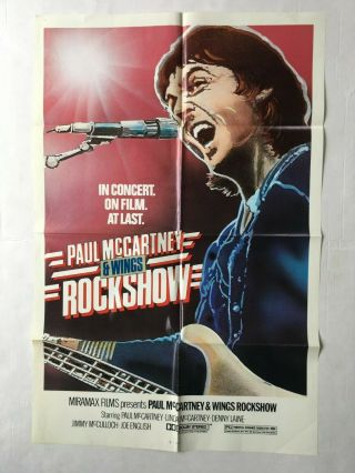 The Beatles Paul Mccartney And Wings Rockshow One Sheet Movie Poster 1980