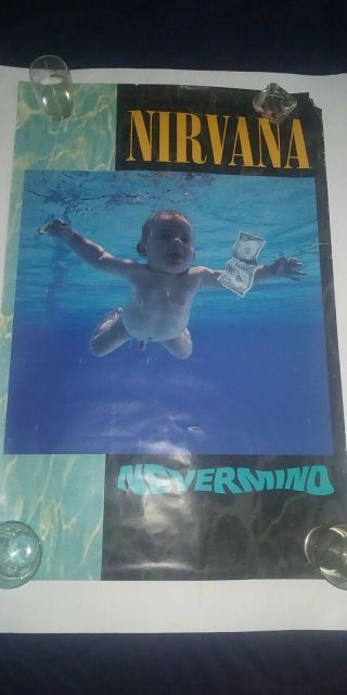 Nirvana “nevermind” 1991 Promo Poster Sub Pop - Kurt Cobain 35x23