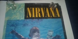 Nirvana “Nevermind” 1991 Promo Poster Sub Pop - Kurt Cobain 35x23 3