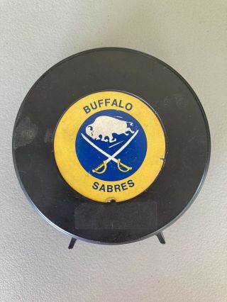 Vintage Buffalo Sabres Hockey Large Puck Bank 1970s Nhl