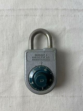 Vintage Sargent Greenleaf S&g 8088 Changeable Combination Padlock Lock No Key