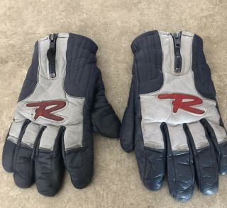 Vintage 70’s 80’s Rossignol Ski Co Leather Glove Red R Men’s Small