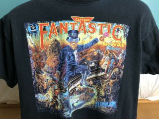 Elton John Captain Fantastic And The Brown Dirt Cowboy 1975 Us Vintage T - Shirt
