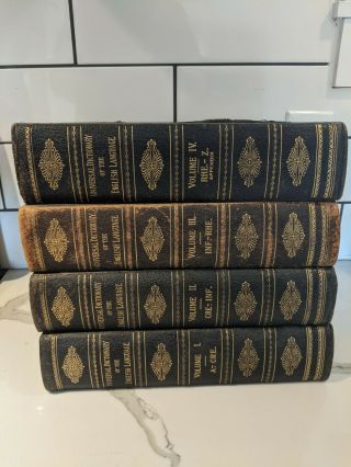 4 Volumes 1896 Universal Dictionary Of The English Language Hunter Morris