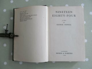 Nineteen Eighty Four / 1984 By George Orwell Secker First Edition 1st Imp 1949