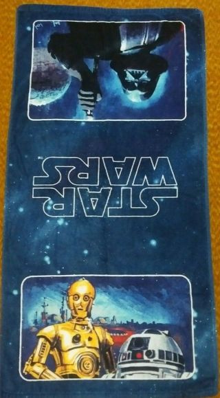 Vintage Style Star Wars C - 3po And Darth Vader Small Beach Towel