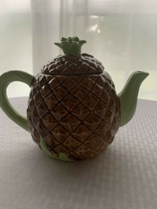 Rare Vintage Cobbs Florida Fruit Market Pineapple Tea Pot