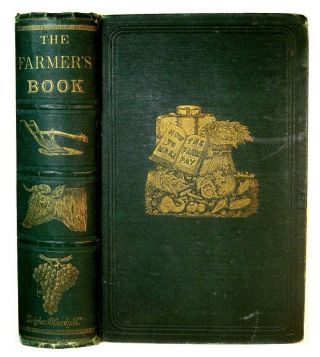 1870 Antique Farm Barn Rural Architecture Plow Tools Horse Bees Cookery Wine Old