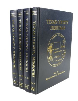 Texas County Missouri Heritage - 4 Volume Set - History - Families - Photos