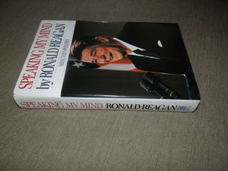 Speaking My Mind,  By Ronald Reagan,  1st Edition 1989,  Dust Jacket,  Signed