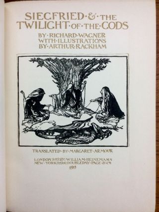 1911 SIEGFRIED & TWILIGHT OF THE GODS Richard Wagner ARTHUR RACKHAM 1st Edition 5