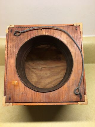 Vintage Wooden Cricket Cage Fishing Bait Bug Box 3
