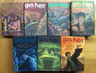 Vg Set Of 7 Hcs Djs All First Editions & Printings Harry Potter By J K Rowling