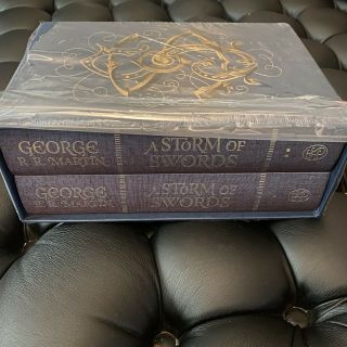 Folio Society A Storm Of Swords 1st Edition Opened To Take Pics Of Damage