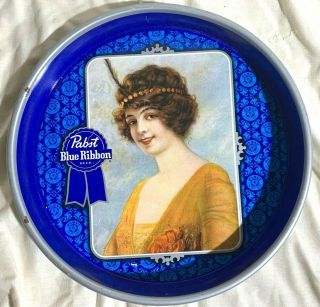 Vintage Pabst Beer Serving Tray.  Metal " Pabst Quality Since 1844 " 2