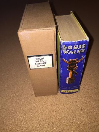 SCARCE 1930 ' s LOUIS WAIN ' s GREAT BIG MIDGET BIG LITTLE BOOK WITH ULTRA RARE BOX 3