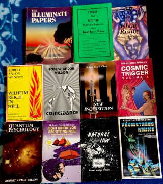 Robert Anton Wilson Library (11) Illuminati Occult Metaphysical Books Softcover
