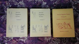 Ancient Egyptian Science - Marshall Clagett 3 Volume Set - - Hb - - W/ D.  J.