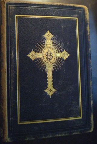 1887 Missale Romanum Leather Latin Mass Catholic Christian Color Pic Wd Block