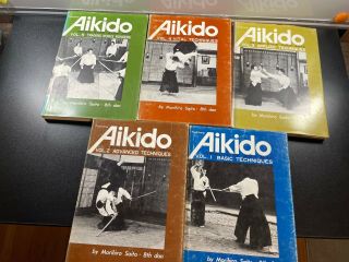 5 Vol.  Traditional Aikido Books Morihiro Saito 8th Dan Japan 1980s Martial Arts