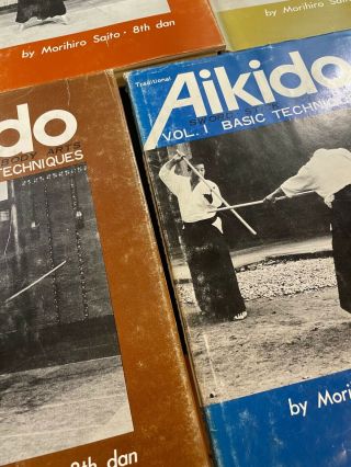 5 vol.  Traditional Aikido Books Morihiro Saito 8th Dan Japan 1980s MARTIAL ARTS 5