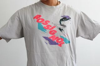 vintage rossignol skis t shirt,  size: M,  grey 2