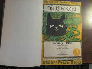The Black Cat Magazines For 1901 Short Stories 12 Months Bound In Book Form Rare