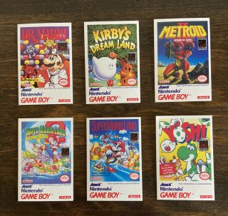 Vtg Amurol 1993 Nintendo Game Boy Playing Tip Cards Mario,  Yoshi,  Kirby,  Metroid