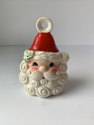 Vintage Ceramic Santa Claus Christmas Bell Figurine Japan 5 "