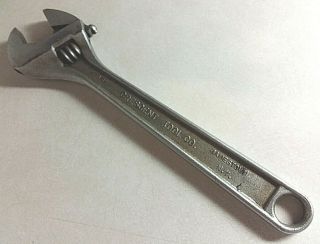Vintage Crescent Tool Co 12 " Adjustable Wrench Crestoloy Jamestown Ny Usa
