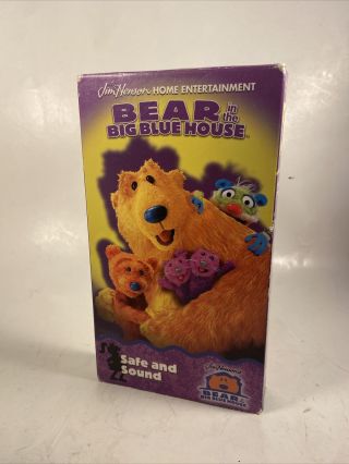 Bear In The Big Blue House: Safe And Sound (2001) Vintage Kids Vhs • Jim Henson