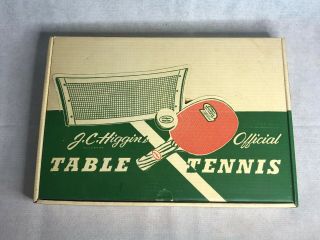 Complete Vintage J.  C.  Higgins Official Table Tennis Set