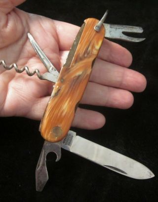 Vintage Rostfrei Altenbach Solingen Folding Pocket Knife Germany Great Case