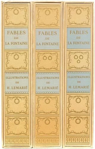 Fables De La Fontaine.  (illustrated By Henry Lemarie) 3 Vols.  1970 Limited Ed