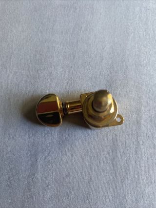 1 GOLD mini GROVER TUNING GUITAR TUNER KEY PEG BASS SIDE Vintage E - A - D String 2
