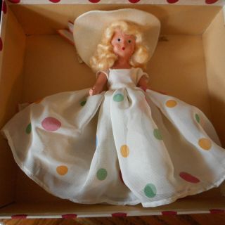 Nancy Ann Storybook 6 1/2 " Bisque Doll 193 A Very Independent Lady For July