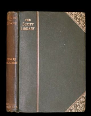 1886 Rare Victorian Book - Walden By Henry David Thoreau With Introductory Note.