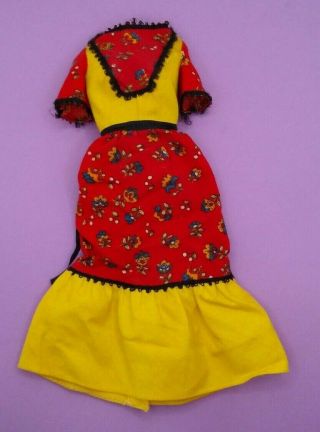 Vintage Barbie Sears Exclusive 1974 Best Buy 9658 - Red Yellow Dress