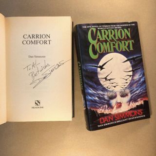 Carrion Comfort By Dan Simmons (signed,  First Uk Edition,  Hardcover In Jacket)