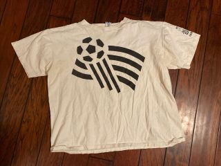 Adidas World Cup 94 Usa T Shirt Vtg 90s Single Stitch Soccer Tee Sportswear Xl