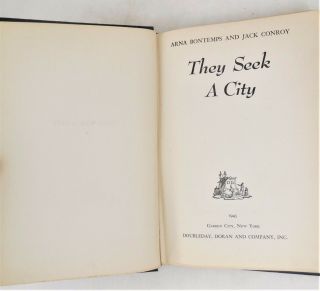 They Seek A City,  By Bontemps & Conroy - 1945 [signed 1st Ed.  ] Sociology Anthro